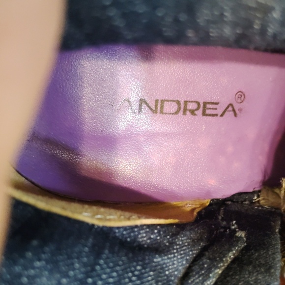 Andrea Denim Ankle Boots Zipper Size 7 - Picture 2 of 16